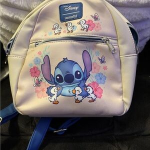 Loungefly Cream and Blue Disney Backpack